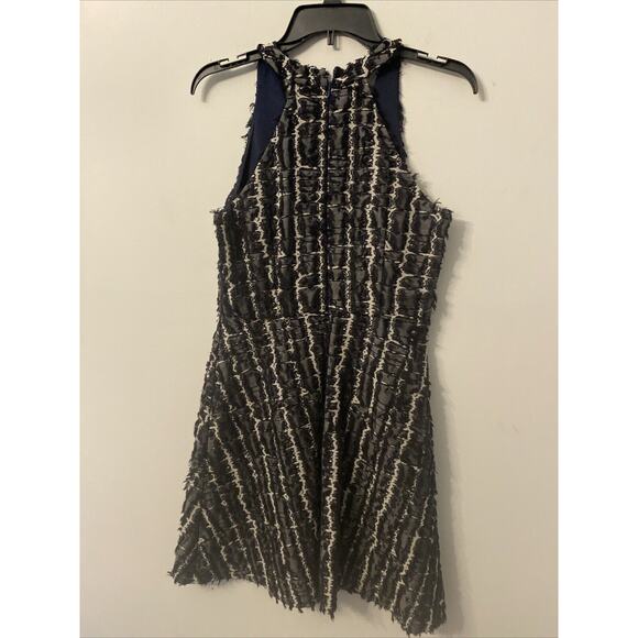 Banana Republic Heritage Collection Dress Blue White Fringe Cotton Size 4 - Picture 7 of 11